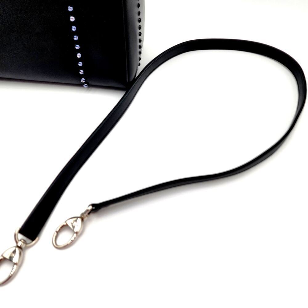 CHRISTIAN DIOR Black Leather Studs Embellished Medium Lady Dior Tote RARE - Picture 15 of 17